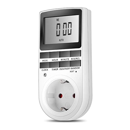 RANRAO Stecker Timer Digital Elektrische Timer Stecker Stecker Timer Sockel EU für Leuchten und Haushaltsgeräte 3680W EU RANRAO Stecker Timer Digital Elektrische Timer Stecker Stecker Timer Sockel EU für Leuchten und Haushaltsgeräte 3680W EU von RANRAO