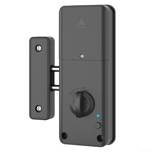 Türschloss für TTlock Smart unsichtbares Holz-Türschloss IC-Karte mit App/Kartenentriegelung für Türsicherheit (schwarz) von RANRAO