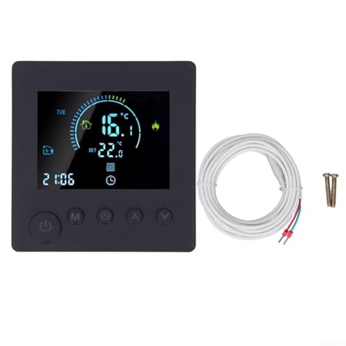 Tuya WiFi Smart Thermostat für Elektro-/Wasserheizung, ferngesteuerte Sprachsteuerung, WLAN-Heizungsthermostat, programmierbarer WLAN-Thermostat (16 A) von RANRAO