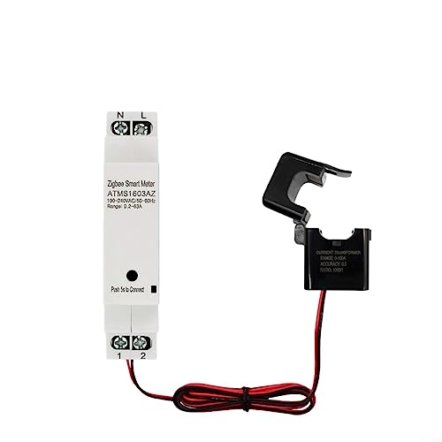 für Tuya ZigBee Energiezähler mit Stromwandler Klemme KWH-Messgerät Klemme Stromwandler Leistungsmesser DIN-Schiene Stromverbrauchsmesser von RANRAO