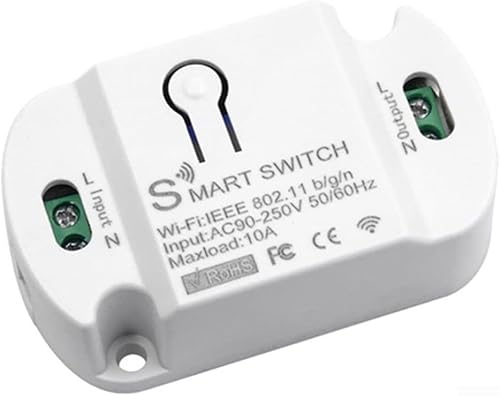 WLAN-Schalter-Timer, 10 A, 220 V, WLAN-Schalter, Tuya Smart Life, App-Timer, Smart Home Automation, Sprachsteuerung für Beleuchtung, Lautsprecher, Ventilatoren von RANRAO