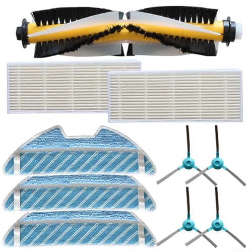 Wartungsset für SENCOR SRV 4200BK 4250SL Staubsauger: Hauptbürste, Filter, Wischtücher, Seitenbürsten (A) von RANRAO