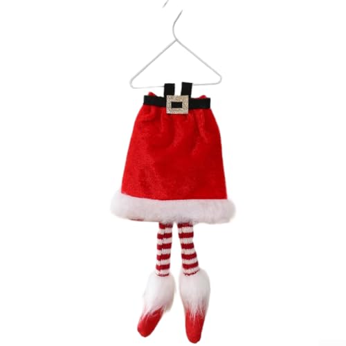 Weihnachtsbaumrock Hängende Dekoration mit schelmischen Charakter-Motiv für Feiertagsfenster, Kränze und festliche Verwendung (rot) von RANRAO