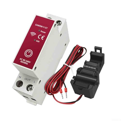 WiFi Smart Energiezähler Timer Verbrauchsmonitor KWh Wattmeter Für Tuya Smart Energiezähler mit Klemme 63A und Echtzeitmonitor von RANRAO