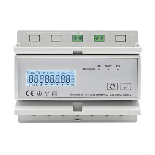 WiFi Smart Power Meter kompatibel mit Tuya WiFi Dreiphasen Bidirektionaler Energiezähler KWh Monitor, 3 Phasen Digital Electric Meter Bidirektionale Messung (120A) von RANRAO