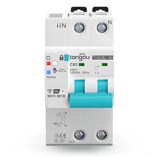 RANRAO WiFi Smart Schutzschalter, 3-polig, 63 A, für Smart Life Timer Fernbedienung Wireless von RANRAO