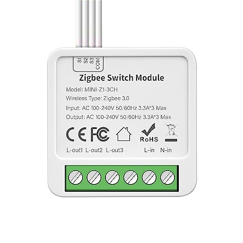 ZigBee Smart Light Switch-Modul, 10 A 2/3/4 Gang 2-Wege-Steuerung Hausautomationsmodul, drahtlose Fernbedienung, für Tuya Zigbee Hub erforderlich ZigBee Smart Light Switch-Modul, 10 A 2/3/4 Gang 2-Wege-Steuerung Hausautomationsmodul, drahtlose Fernbedienung, für Tuya Zigbee Hub erforderlich von RANRAO