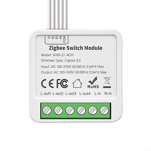 ZigBee Smart Light Switch-Modul, 10 A 2/3/4 Gang 2-Wege-Steuerung Hausautomationsmodul, drahtlose Fernbedienung, für Tuya Zigbee Hub erforderlich ZigBee Smart Light Switch-Modul, 10 A 2/3/4 Gang 2-Wege-Steuerung Hausautomationsmodul, drahtlose Fernbedienung, für Tuya Zigbee Hub erforderlich von RANRAO