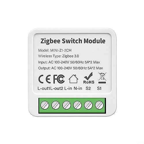 ZigBee Smart Light Switch-Modul, 10 A 2/3/4 Gang 2-Wege-Steuerung Hausautomationsmodul, drahtlose Fernbedienung, für Tuya Zigbee Hub erforderlich von RANRAO