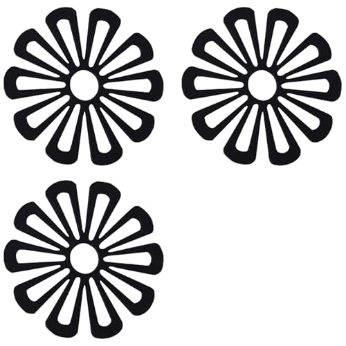 3Stk Silikon Untersetzer Set in Schwarz,Multi Blume Topfuntersetzer,Topfuntersetzer für heiße Töpfe und Pfannen,Dreidimensionale, rutschfeste und Wärmeisolierende Matte,Ausgehöhltes Design 3Stk Silikon Untersetzer Set in Schwarz,Multi Blume Topfuntersetzer,Topfuntersetzer für heiße Töpfe und Pfannen,Dreidimensionale, rutschfeste und Wärmeisolierende Matte,Ausgehöhltes Design von RANYAKE