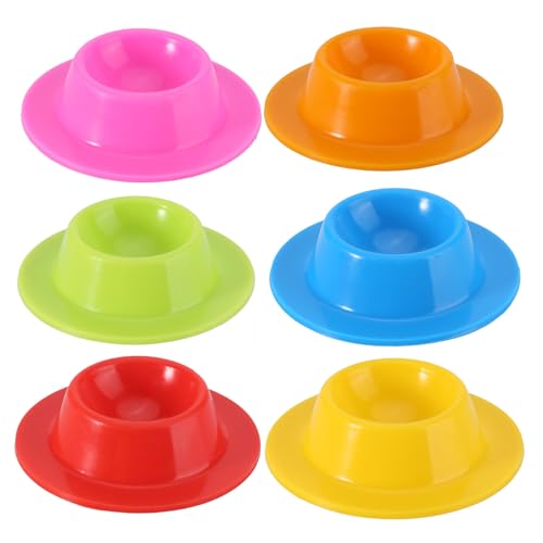 Silikon Eierbecher Set,Bunte Eierbecher,Silikon Eibecher,6 Stück Silikon-Eierbecher,Geeignet für Küche, Bäckerei, Erwachsene, Kinder, Outdoor-Camping, um das Rollen der Eier zu verhindern von RANYAKE
