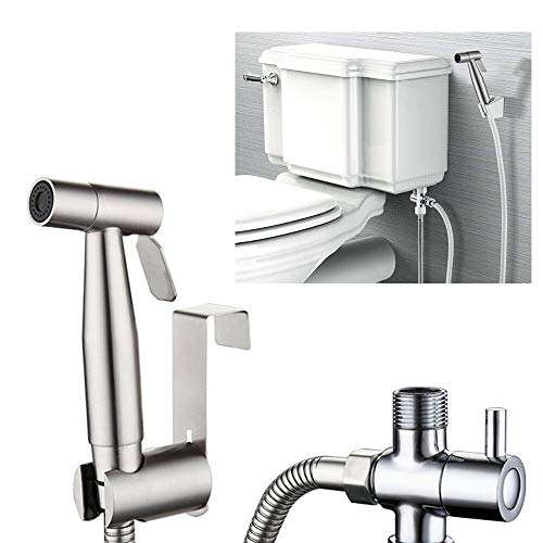 Bidet-Sprühgerät - Edelstahl Bidet Handbrause,Handgehaltene Toilette Bidet Sprühkopf für Küche Waschbecken oder Bad für Persönlichen Hygiene und Bettpfanne, Reinigung Babywindeln G1/2 von RANZIX