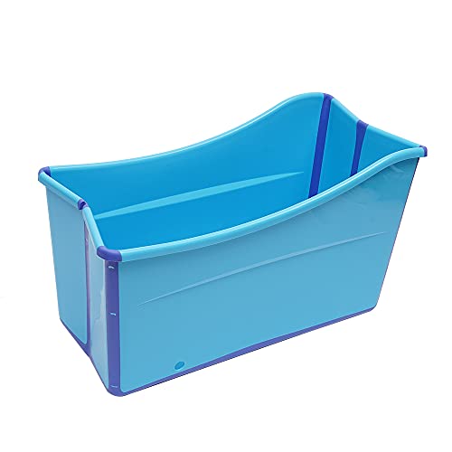 Faltwanne Badewanne 98 * 50 * 56cm Erwachsene Bathtub Faltbare Blau Mobil Badesaun Bewegliche Badewannen für Badezimmer In/Outdoor von RANZIX