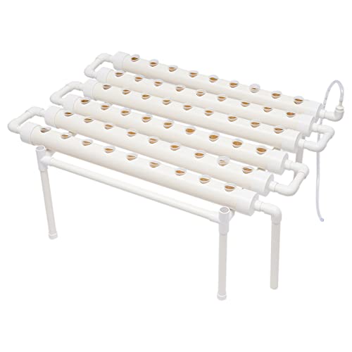 RANZIX Hydroponics Growing System mit 54 Pflanzenplätzen 1 Schicht, Hydroponische Gartenarbeit System Grow Kit, Pflanzenanbau-Systeme für Kräuter,Obst und Gemüse (54 Löcher) von OBLLER
