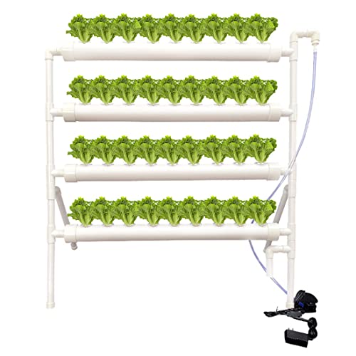 RANZIX Hydroponics Growing System mit 36 Pflanzenplätzen 4 Schicht, Hydroponische Gartenarbeit System Grow Kit, Pflanzenanbau-Systeme für Kräuter,Obst und Gemüse (B-36 Löcher) von OBLLER