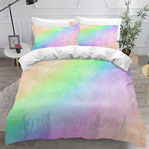RAOHA Bettwäsche-Sets 135x200 cm 4teilig 100% Mikrofaser 3D Motiv bunt Regenbogen Bettwäsche mit Reißverschluss Sommer Weiche Kuschelig Kinderbettwäsche mit Kissenbezüge 80x80 cm RAOHA Bettwäsche-Sets 135x200 cm 4teilig 100% Mikrofaser 3D Motiv bunt Regenbogen Bettwäsche mit Reißverschluss Sommer Weiche Kuschelig Kinderbettwäsche mit Kissenbezüge 80x80 cm von RAOHA
