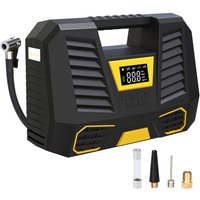 12V Tragbare Auto Auto Reifen Inflator Luft Kompressor Digital Display LED Licht 1 Zylinder von RAPANDA