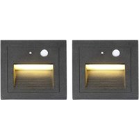 2 LED Einbaustrahler für Außenwand und Decke 3W Einbauleuchte Wandleuchte Treppenstufenleuchte Lampe Bewegungsmelder Bodeneinbauleuchte 2 LED Einbaustrahler für Außenwand und Decke 3W Einbauleuchte Wandleuchte Treppenstufenleuchte Lampe Bewegungsmelder Bodeneinbauleuchte von RAPANDA