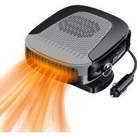 Autogebläse, Autoheizung und Defroster, mit 360° drehbarer Basis, 12-V-Zigarettenanzünderheizung, 12-V-Heizung, Kraftstoff-Zigarettenanzünder (grau) von RAPANDA