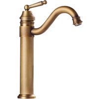 Badezimmerarmatur, hoch, um 360 ° drehbar, Waschtischarmatur, Retro-Waschbeckenarmatur, Antikmessing von RAPANDA