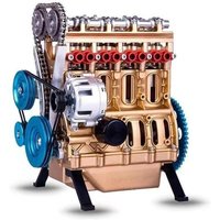 Desktop-Motormodell, 4-Zylinder-Automotor-Bausatz für Erwachsene, DIY-Mini-Motormodell-Spielzeug von der Anwendung bis zum akademischen Schreiben von RAPANDA