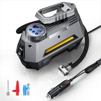 EL-3631 Tragbarer Luftkompressor-Reifenfüller Autoreifenpumpe mit digitalem Druckmesser (150 PSI 12 V DC), helle Notfall-Taschenlampe – für Autos und von RAPANDA