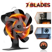 Holzofenventilator, 7 Flügel, leiser, wärmebetriebener Kaminventilator für Holzofen, Gaskamin, Holzbrenner, am Kaminrohr befestigt Holzofenventilator, 7 Flügel, leiser, wärmebetriebener Kaminventilator für Holzofen, Gaskamin, Holzbrenner, am Kaminrohr befestigt von RAPANDA