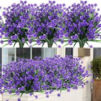Künstliche Blumenpflanze, UV-beständig, künstliche Pflanzen und Blumen für den Außenbereich, Violett, 8 Stück, RAPANDA Künstliche Blumenpflanze, UV-beständig, künstliche Pflanzen und Blumen für den Außenbereich, Violett, 8 Stück, RAPANDA von RAPANDA