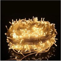 Lichterkette mit Stromversorgung – 100 m – 600 LEDs – 8 Modi für die Weihnachtsbaumdekoration – Warmweiß von RAPANDA