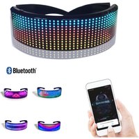 Magische LED-Partybrille, Bluetooth-kompatibel, leuchtende Brille, im Dunkeln leuchtende Brille, LED-Anzeige, mobile App-Steuerung für Weihnachten, von RAPANDA
