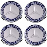 Mercedes-Benz kompatible Radkappen 75 mm - blau, 4er Set von RAPANDA