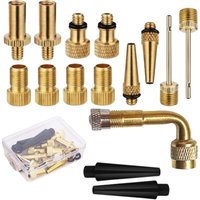 Messing-Fahrradpumpenadapter Messing-Fahrradpumpenadapter - DV AV SV-Inflator-Adapterset für Ballpumpe und Fahrradreifen-Luftkompressor-Zubehör von RAPANDA