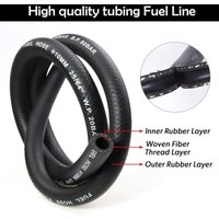 Ø 10 mm Benzinschlauch Kraftstoffleitung Rohrsatz 1 Meter mit 5 Stück Schlauchschellen für Boot Marine Gas Diesel Benzin von RAPANDA