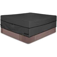 Quadratische Garten-Whirlpool-Abdeckung – wasserdichtes und wetterfestes 210D-Polyester mit PVC-Beschichtung – Anthrazitgrau 76 x 76 x 20 Zoll von RAPANDA