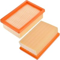 Rapanda - Rebirthcare 2er-Pack Flachfaltenfilter für Kärcher Staubsauger 2.863-005.0 - Kärcher WD4, WD5, WD6, MV4, MV5, MV6 - Ersatzteil für Kärcher von RAPANDA