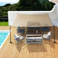 Rapanda - Sonnensegel Cutout Shade Design Camouflage, 4x4m, sand - RWShade Sail von RAPANDA