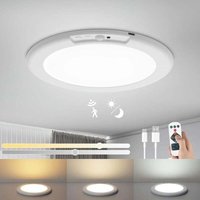 Rapanda - led Deckenleuchte mit Bewegungsmelder, 6000mAh Akku, Kabellose Deckenleuchte mit Fernbedienung, Ø19CM Runde Deckenlampe 3000K-6500K Rapanda - led Deckenleuchte mit Bewegungsmelder, 6000mAh Akku, Kabellose Deckenleuchte mit Fernbedienung, Ø19CM Runde Deckenlampe 3000K-6500K von RAPANDA
