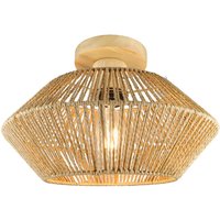 Rattan Wicker Semi Flush Mount LED Deckenleuchte Dekorative Lampenschirm für Küche Schlafzimmer Teestube Familie Badezimmer-RAPANDA von RAPANDA