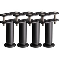 Set mit 4 verstellbaren Bettstützbeinen für Möbelrahmen, robuste Metallstützlatten (120 mm – 180 mm) von RAPANDA
