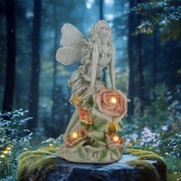 Solarengel-Gartenstatue, Solarengel-Gebetslampe, Feenengel-Skulptur, Gartenstatue für draußen, Schutzengel-Figur, wasserdichte dekorative von RAPANDA