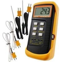 Thermometer Typ K mit 1300 °C Thermoelementsensor (verkabelt und Edelstahl) (°C, °F und K mit 4 Thermoelementen) von RAPANDA