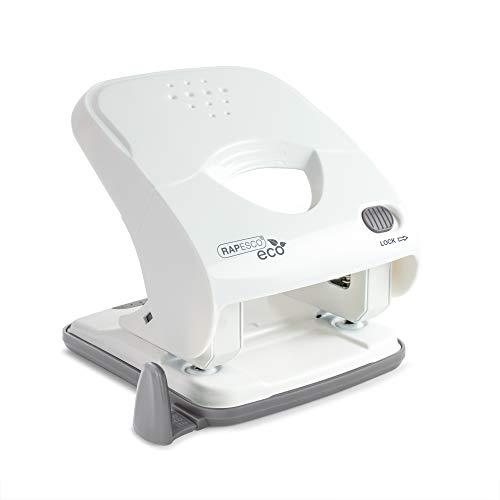 Rapesco 1524 ECO X5-30ps Less Effort 2-Fach Locher, 30 Blatt Kapazität, Weiß von Rapesco
