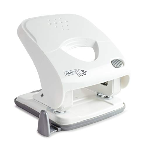 Rapesco 1526 ECO X5-40ps Less Effort 2-Fach Locher, 40 Blatt Kapazität, Soft Weiß von Rapesco