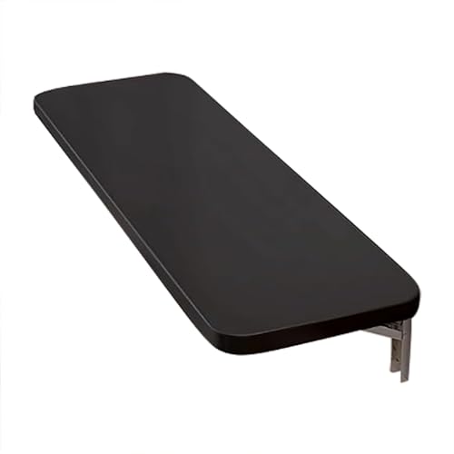 RAPGACBQ Drop Leaf montierter Tisch – platzsparender Tisch für Küche, Arbeitszimmer und Zimmer mit robuster Halterung – vielseitiges Klappdesign für kleine Räume und effiziente Nutzung (Schwarz, 100 x von RAPGACBQ
