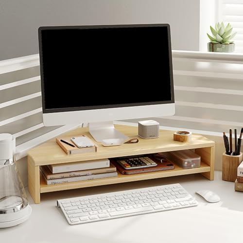 RAPGACBQ Eck-Monitorständer mit Stauraum – 2-stöckiges Büro-Organizer-Regal, dreieckige Regalerhöhung und Tablet-Halterung für den Schreibtisch – maximiert den Arbeitsplatz und reduziert Unordnung RAPGACBQ Eck-Monitorständer mit Stauraum – 2-stöckiges Büro-Organizer-Regal, dreieckige Regalerhöhung und Tablet-Halterung für den Schreibtisch – maximiert den Arbeitsplatz und reduziert Unordnung von RAPGACBQ