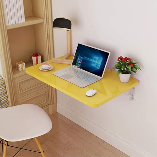 RAPGACBQ Konvertierbarer Laptop-Arbeitsplatz für Büro und Arbeitszimmer – ergonomisches Design, platzsparend, höhenverstellbar, perfekt für Heimbüro und Arbeitszimmer (Gelb, 80 x 50 cm) von RAPGACBQ
