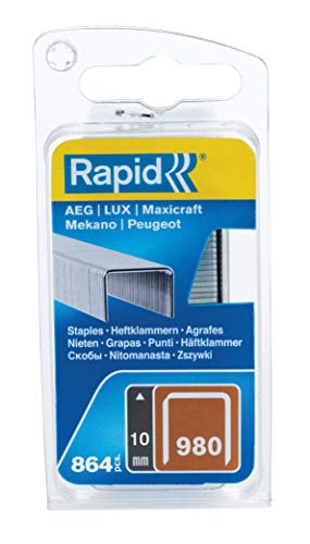 Rapid Tackerklammern Typ 980, 10mm Klammern, 864 Stk., Flachdrahtklammern für Swingline Hand- und Elektrotacker von Rapid