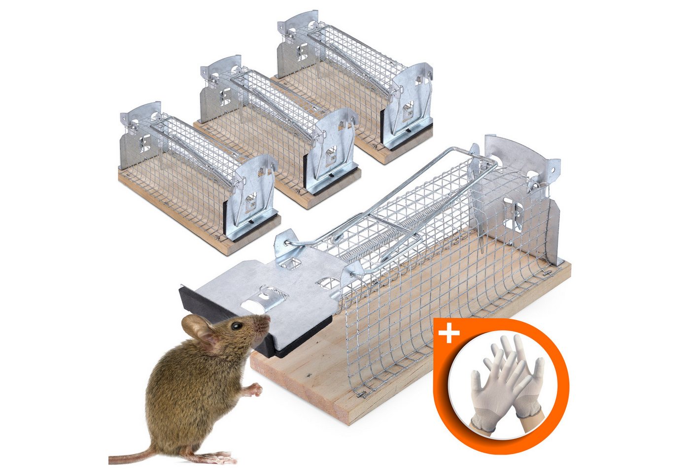 RAPIZZ Lebendfalle Mäusefalle Tierfreundlich & ohne Gift, Für den Innen-und Außenbereich, 4er-Set in Holz oder 2er-Set in ABS, Mit Tipps und Anleitung RAPIZZ Lebendfalle Mäusefalle Tierfreundlich & ohne Gift, Für den Innen-und Außenbereich, 4er-Set in Holz oder 2er-Set in ABS, Mit Tipps und Anleitung von RAPIZZ