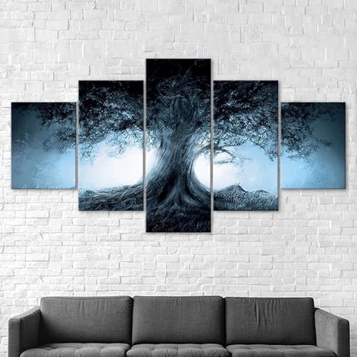 3D Wandaufkleber Kunst Malerei Dunkel Wald Fantasy Baum Schatten,xxl bilder leinwanddrucke 5 panels,5 stück leinwand bilder 150x80cm 3D Wandaufkleber Kunst Malerei Dunkel Wald Fantasy Baum Schatten,xxl bilder leinwanddrucke 5 panels,5 stück leinwand bilder 150x80cm von RAPSANI
