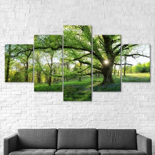 3D Wandaufkleber Kunst Malerei Grüner Wald Bäume Natur Regenwald Sonnenschein Strahl,xxl bilder leinwanddrucke 5 panels,5 stück leinwand bilder 150x80cm 3D Wandaufkleber Kunst Malerei Grüner Wald Bäume Natur Regenwald Sonnenschein Strahl,xxl bilder leinwanddrucke 5 panels,5 stück leinwand bilder 150x80cm von RAPSANI